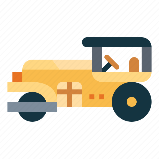 Road, roller, car, construction, vehicle icon - Download on Iconfinder