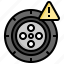 tire, accident, car, road, protect, warn 
