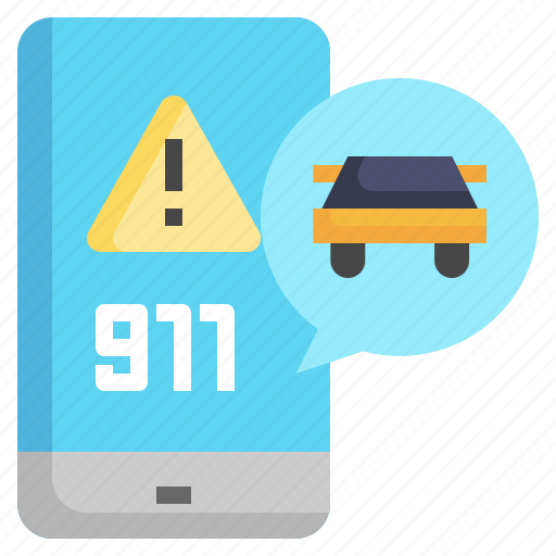Emergency, call, accident, car, phone icon - Download on Iconfinder