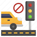 traffic, light, accident, car, road, prohibit