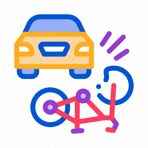 Accident, airbag, bike, burning, car, crash, deployed icon - Download on Iconfinder