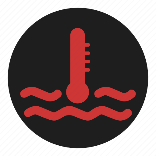 Coolant, dashboard, heat, hot, over, temperature, water icon - Download on Iconfinder
