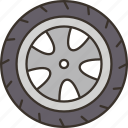 wheel, tire, car, automobile, garage