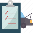 checklist, car, maintenance, garage, service