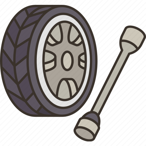 Tire, spare, jack, change, car icon - Download on Iconfinder
