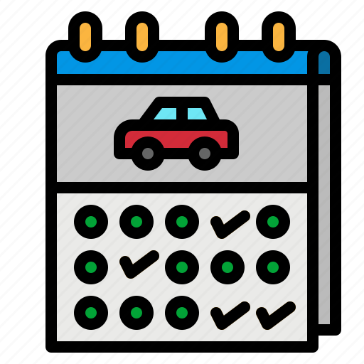 Calendar, car, date, service, time icon - Download on Iconfinder