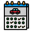 calendar, car, date, service, time 