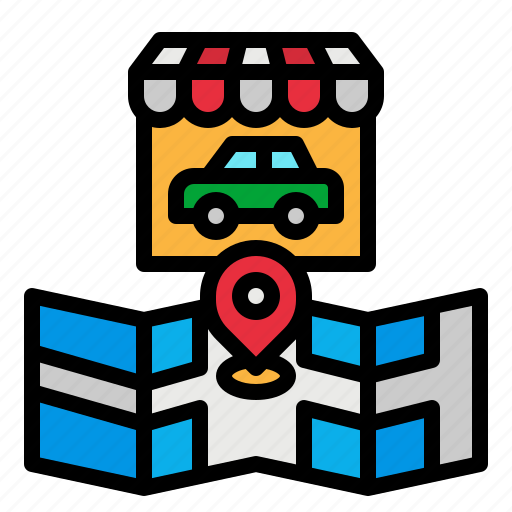 Car, map, mobile, online, shop icon - Download on Iconfinder