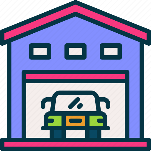 Garage, car, service, automotive, building icon - Download on Iconfinder