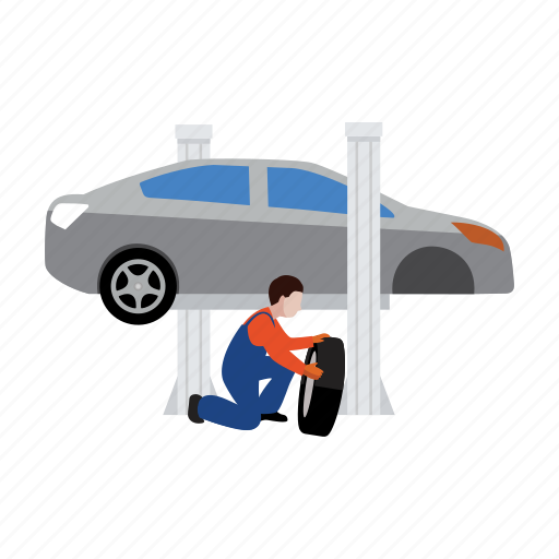 Tire, changing, car, service, automotive icon - Download on Iconfinder