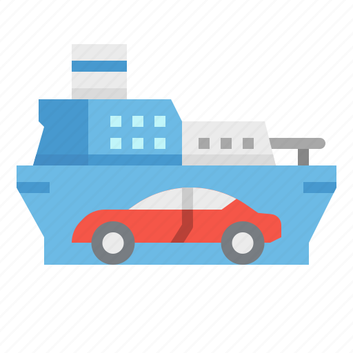Boat, car, carrying, ferry, ship icon - Download on Iconfinder