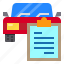 car, clipboard, document, file, service 