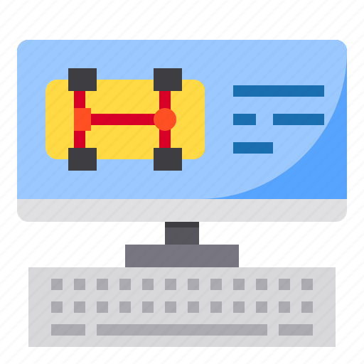Car, chassis, computer, monitor, service icon - Download on Iconfinder