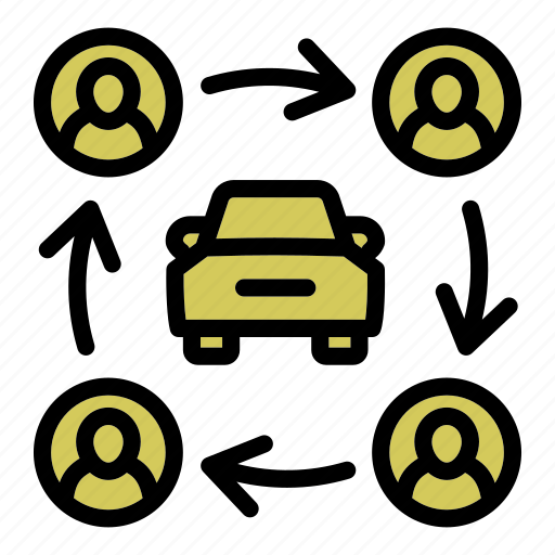 People, car, sharing icon - Download on Iconfinder