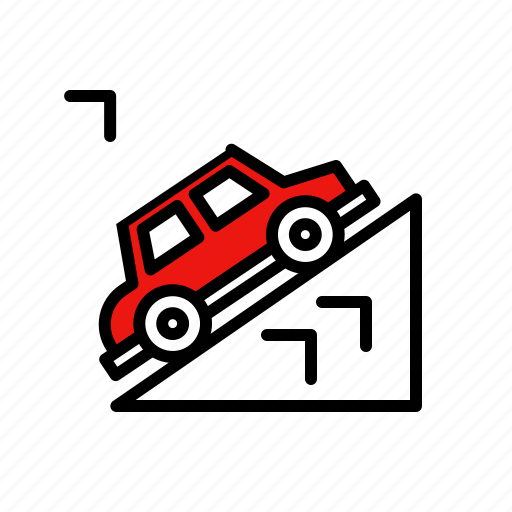 Acclivity, car, carsigns, climb, road, steep icon - Download on Iconfinder