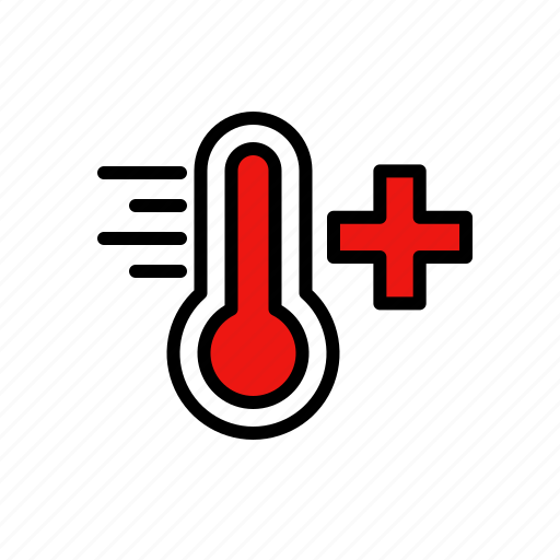 Carsigns, heat, high, positive, temperature, thermometer icon - Download on Iconfinder