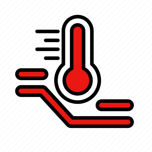 Car, carsigns, red, sign, temperature, thermometer, vehicle icon - Download on Iconfinder