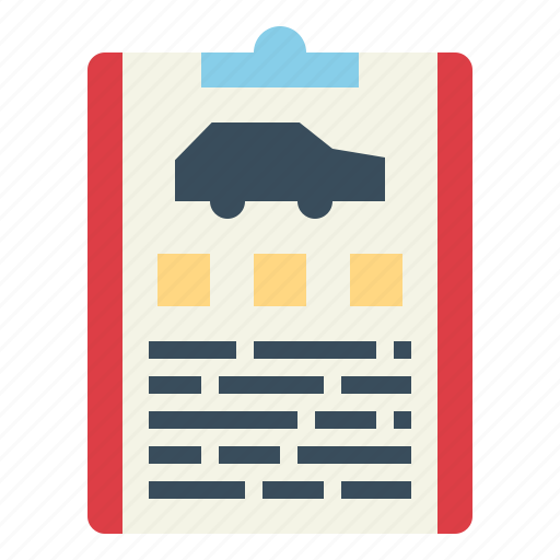 Car, document, file, list icon - Download on Iconfinder
