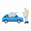 car disinfection, car wash, car sanitizing, janitorial service, automobile service, car cleaning 