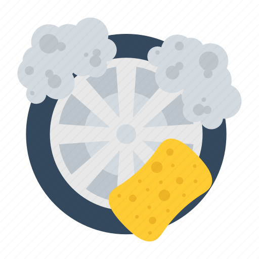 Car, tire, disinfection, cleaning, deodorizing, sponge, service icon - Download on Iconfinder