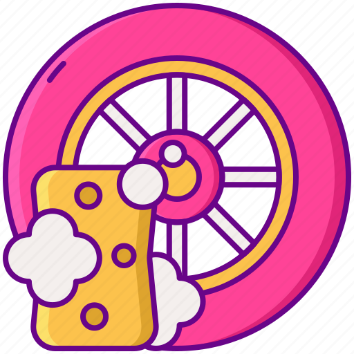 Cleaning, tire, car icon - Download on Iconfinder