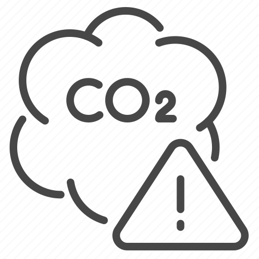 Carbon, co2, pollution, alert, notification, attention, warning icon - Download on Iconfinder