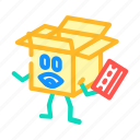 credit, card, cardboard, box, character, package
