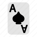 ace of spades, playing cards, card game, gambling, game, casino, poker