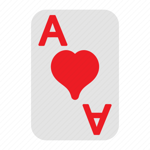Ace of haerts, playing cards, card game, gambling, game, casino, poker icon - Download on Iconfinder