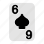 six of spades, playing cards, card game, gambling, game, casino, poker 