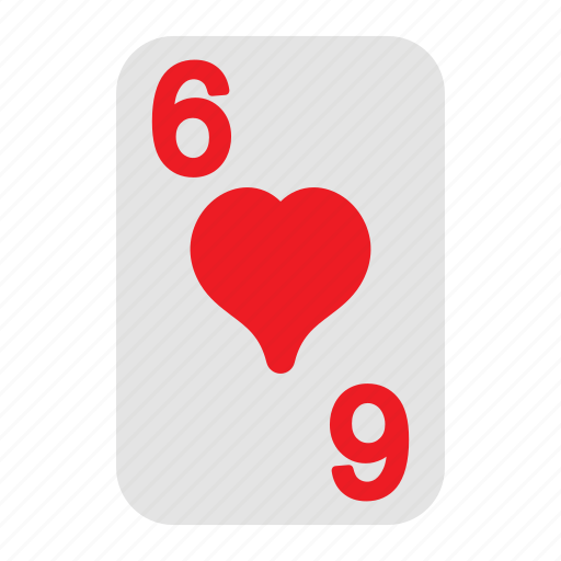 Six of hearts, playing cards, card game, gambling, game, casino, poker icon - Download on Iconfinder