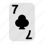 seven of clubs, playing cards, card game, gambling, game, casino, poker 