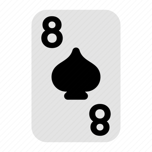 Eight of spades, playing cards, card game, gambling, game, casino, poker icon - Download on Iconfinder