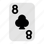 eight of clubs, playing cards, card game, gambling, game, casino, poker 