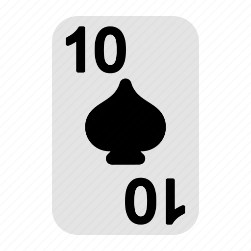 Ten of spades, playing cards, card game, gambling, game, casino, poker icon - Download on Iconfinder