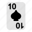 ten of spades, playing cards, card game, gambling, game, casino, poker 