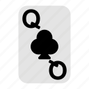 queen of clubs, playing cards, card game, gambling, game, casino, poker