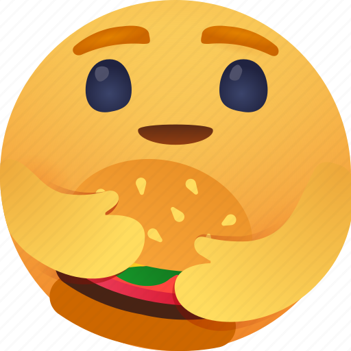 Facebook, care, emoji, with, burger icon - Download on Iconfinder