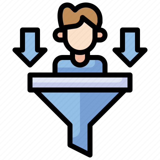Filter, funnel, recruitment, human, resources, lead icon - Download on Iconfinder