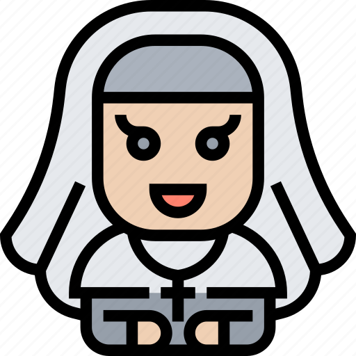 Nun, catholic, christian, prayer, religion icon - Download on Iconfinder