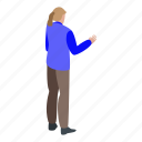 business, cartoon, family, hand, isometric, support, woman