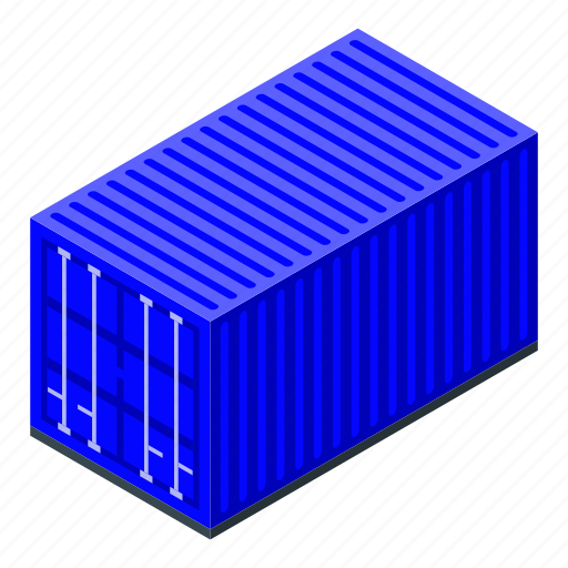 Business, car, cargo, cartoon, container, industrial, isometric icon - Download on Iconfinder