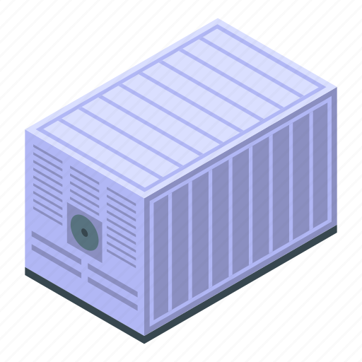 Cartoon, computer, container, generator, isometric, silhouette, water icon - Download on Iconfinder