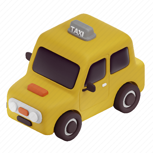 Taxi, min, yellow taxi, 3d yellow taxi, 3d yellow car, 3d car, 3d colorful car 3D illustration - Download on Iconfinder