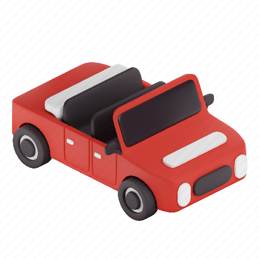 Convertible, 3d car 3D illustration - Download on Iconfinder
