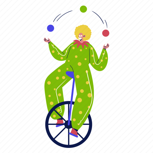 Clown costume, clown, circus, attractions, juggling, party costume, costume 3D illustration - Download on Iconfinder