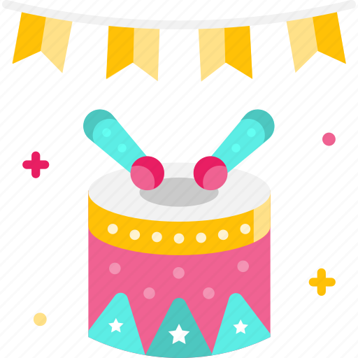 Carnival, celebration, drums, music instrument, party icon - Download on Iconfinder