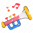 trumpet, metal, musical, music