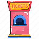 counter, ticket, business, modern