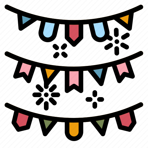 Garland, ornament, celebration, fun, flags icon - Download on Iconfinder
